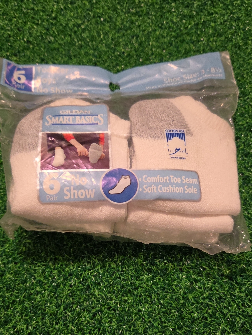 ***Gildan White No-Show Athletic Socks - 6 Pair Pack